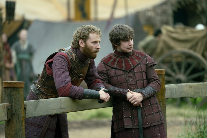 Edward Ashley and Shaun Thomas in A Knight of the Seven Kingdoms.