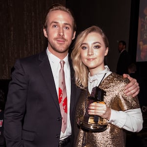 Ryan Gosling and Saoirse Ronan at an event in 2015.