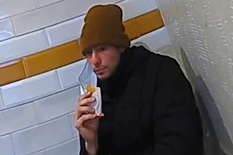 Luigi Mangione, 26, a suspect in the New York City killing of UnitedHealth executive Brian Thompson, is photographed shortly after being discovered by police at a McDonald's restaurant in Altoona, Pennsylvania, U.S. December 9, 2024.