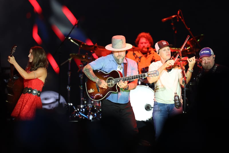 Jun 13, 2026; Washington, D.C., USA; Zac Brown Band performs at UFC Freedom 250 Fan Fest at The Ellipse. Mandatory Credit: Amber Searls-Imagn Images