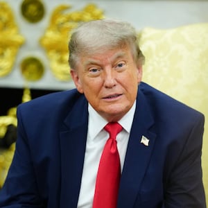 President Donald Trump speaks during a meeting with NATO Secretary General Mark Rutte in the Oval Office of the White House in Washington, DC, on June 24, 2026.