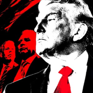 Donald Trump and his entourage in Davos Switzerland.