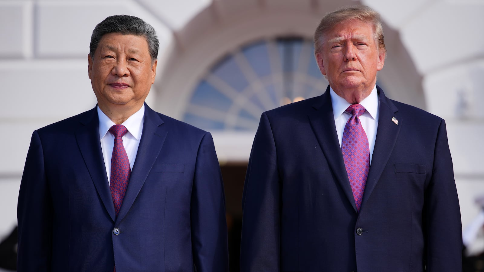 WASHINGTON, DC - SEPTEMBER 24: U.S. President Donald Trump (R) stands with President of China Xi Jinping during an arrival ceremony at the White House on September 24, 2026 in Washington, DC. President Trump is hosting President Xi for a three-day state visit to Washington, DC where the leaders are expected to discuss trade practices, artificial intelligence and furthering "strategic stability" between their countries. (Photo by Andrew Harnik/Getty Images)
