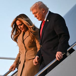 Donald and Melania Trump, Air Force One