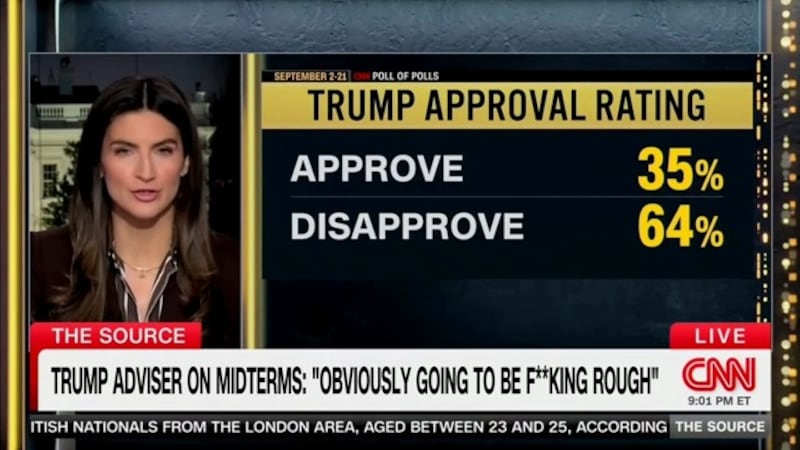 Collins compared Trump’s polling numbers with his boast.