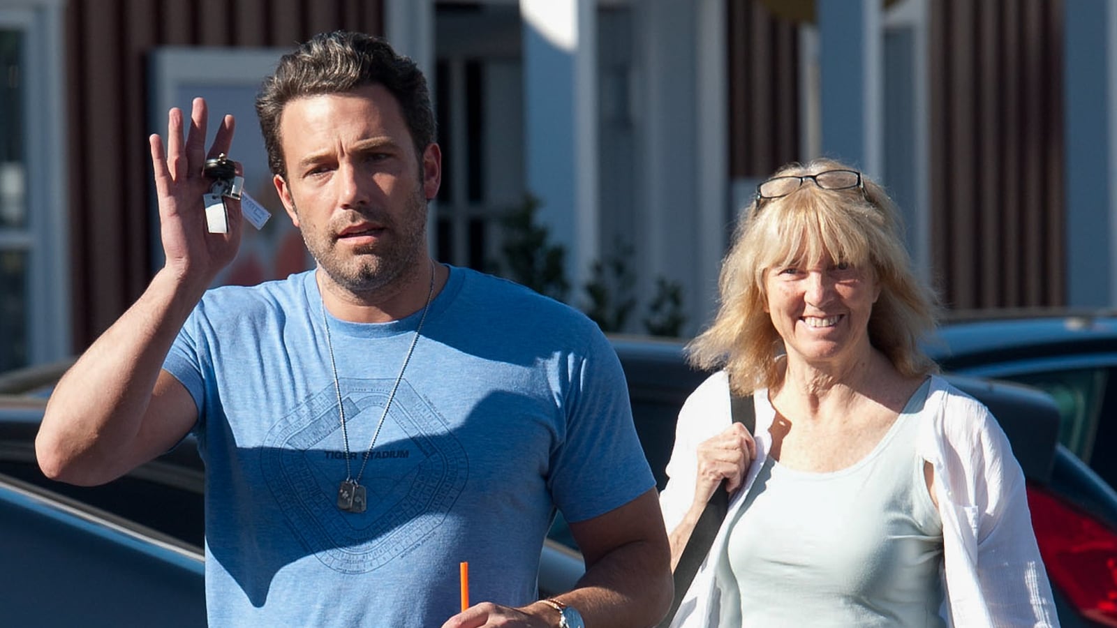 LOS ANGELES, CA - OCTOBER 03: Ben Affleck and mother Chris Anne are seen on October 03, 2014 in Los Angeles, California. (Photo by GONZALO/Bauer-Griffin/GC Images)