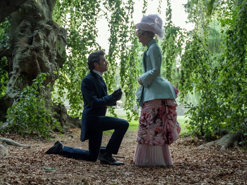 Harry Richardson and Louisa Jacobson in The Gilded Age.