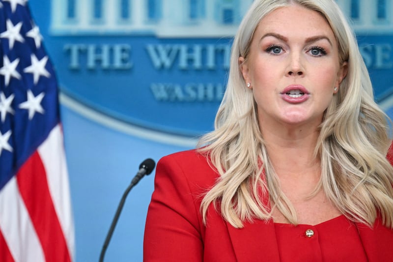 White House Press Secretary Karoline Leavitt speaks during a press briefing in the Brady Briefing Room of the White House in Washington, DC, on July 23, 2026. (Photo by SAUL LOEB / AFP via Getty Images)