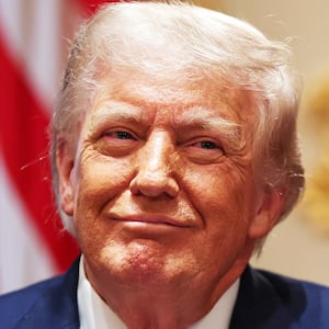 President Donald Trump looks on during a Cabinet meeting in the Cabinet Room of the White House on May 27, 2026 in Washington, DC. Trump meets with his Cabinet days after saying a peace deal with Iran was “largely negotiated” amid expectations around the re-opening the Strait of Hormuz.