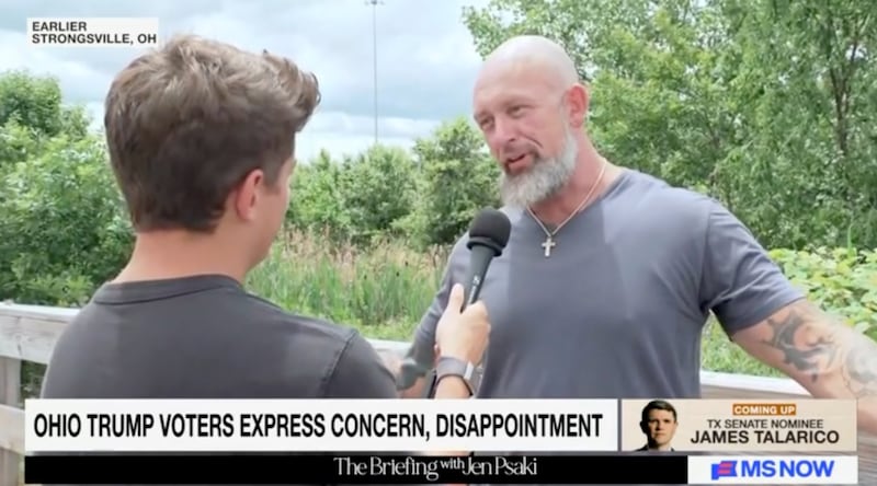 Trump voter on MS Now.