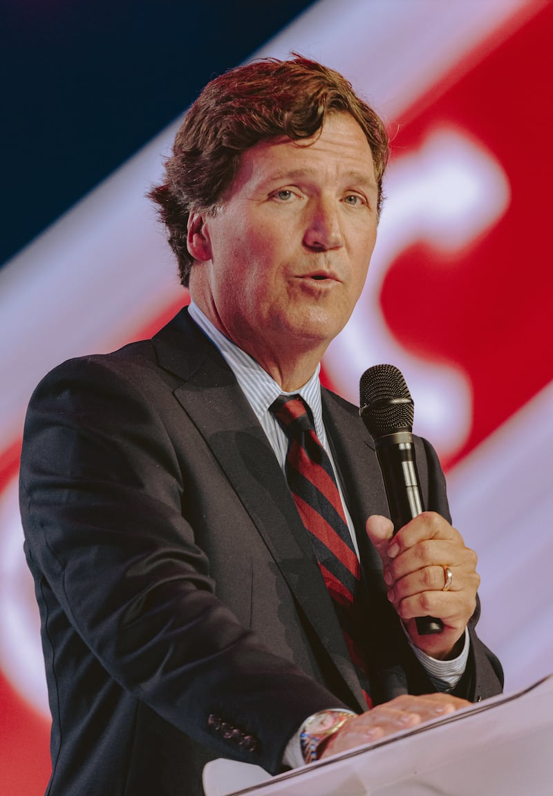 Tucker Carlson speaks at Turning Point USA