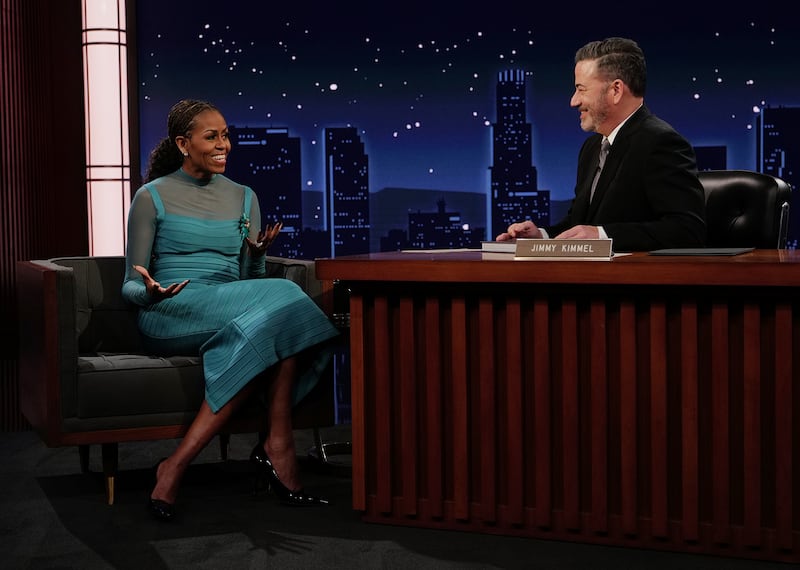 Michelle Obama on Jimmy Kimmel Live.