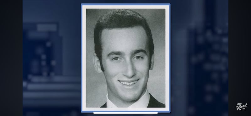Jimmy Kimmel Live! High school yearbook photo of Stephen Miller.