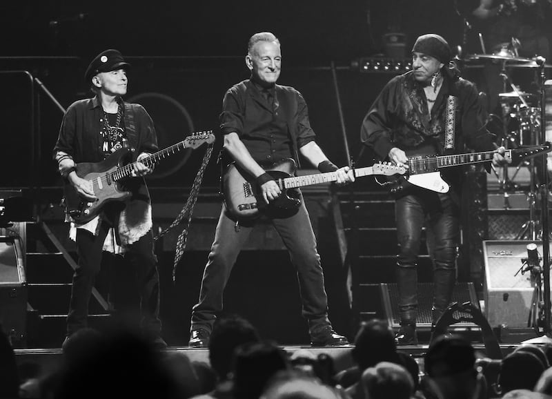 Nils Lofgren, Bruce Springsteen, Steven Van Zandt & The E Street Band perform during Land of Hope & Dreams American Tour at Target Center on March 31, 2026 in Minneapolis, Minnesota.