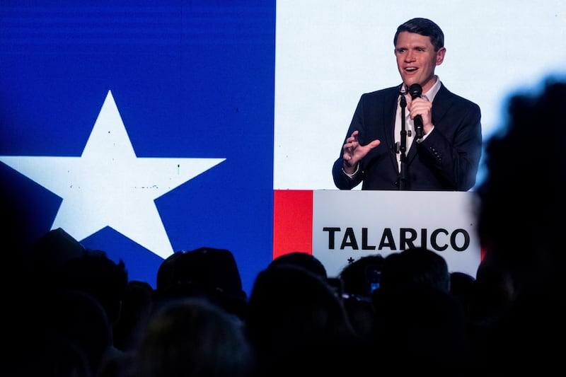 Democratic Senate candidate James Talarico speaks during a rally in San Antonio, Texas, U.S., May 29, 2026.