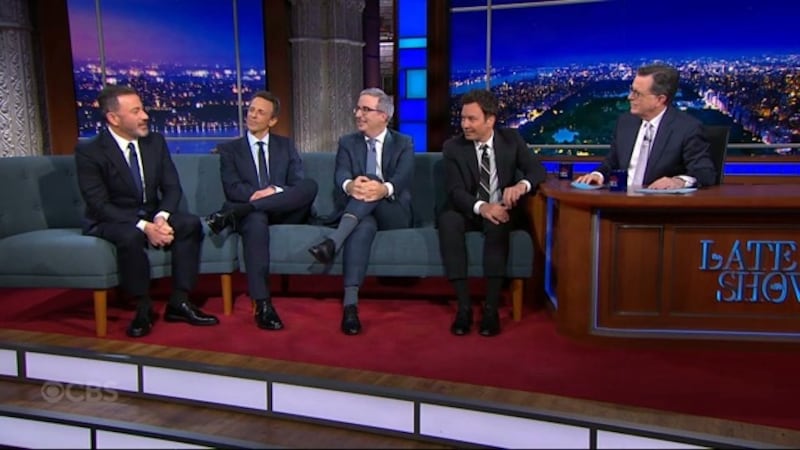 Kimmel speaking on the Late Show special.