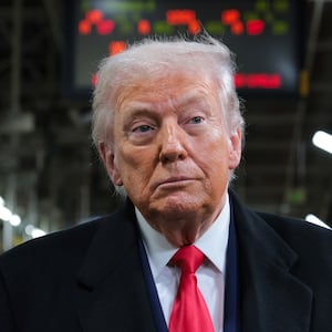 DEARBORN, MICHIGAN - JANUARY 13: U.S. President Donald Trump tours the Ford River Rouge Complex on January 13, 2026 in Dearborn, Michigan. Trump is visiting Michigan where he will participate in a tour of the Ford River Rouge complex and later give remarks to the Detroit Economic Club. (Photo by Anna Moneymaker/Getty Images)