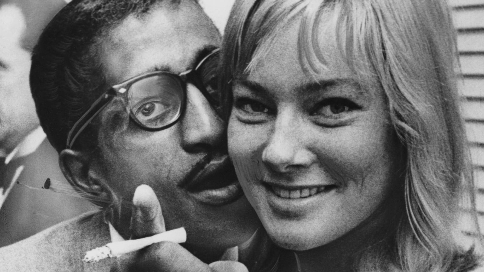 Sammy Davis Jr. (1925-1990) with his future wife, the actress May Britt.