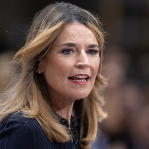 Savannah Guthrie on the Today Show plaza.