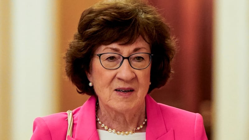 U.S. Senator Susan Collins (R-ME) walks in Capitol Hill, as Republican lawmakers struggle to pass U.S. President Donald Trump’s sweeping spending and tax bill, in Washington, D.C., U.S., June 30, 2025.  REUTERS/Elizabeth Frantz
