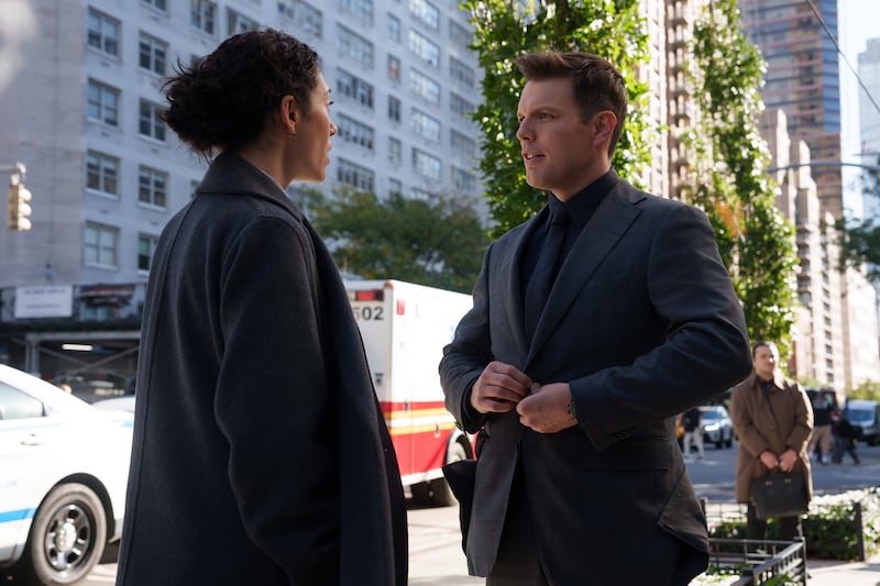 Emmy Rossum and Jake Lacy in Furious.