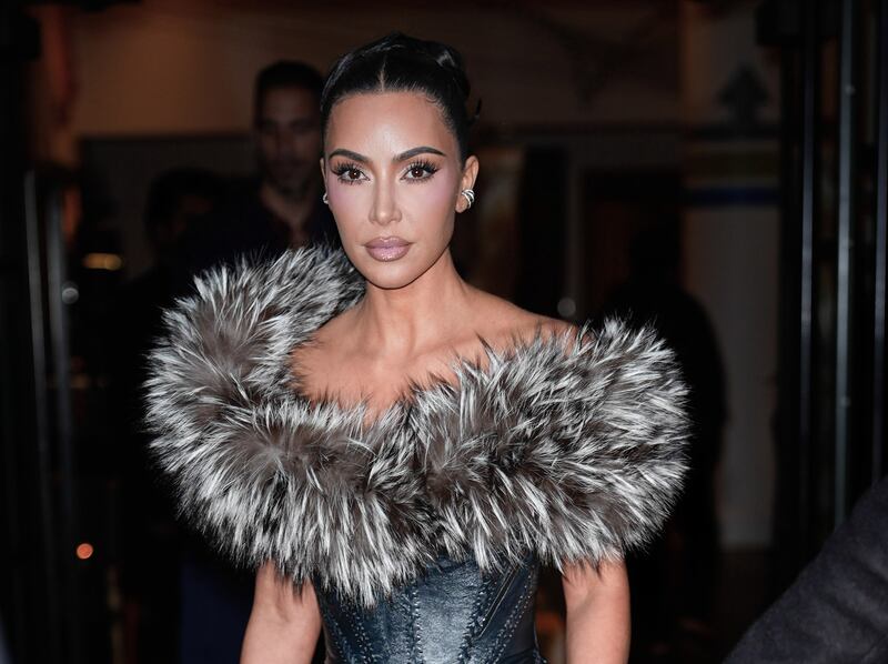 NEW YORK, NY - OCTOBER 27: Kim Kardashian is seen on October 27, 2025 in New York City. (Photo by XNY/Star Max/GC Images) *** Local Caption ***Kim Kardashian