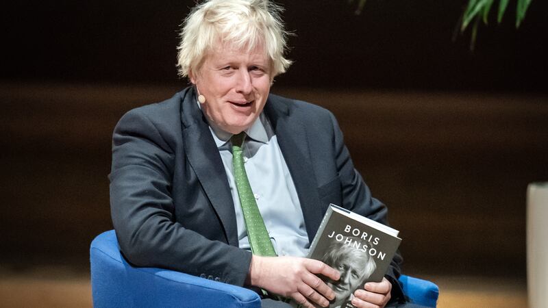 Boris Johnson at the Bridgewater Hall in Manchester talking about his new memoir Unleashed. Picture date: Saturday October 12, 2024.