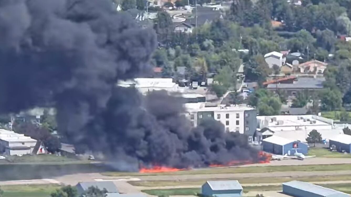 Landing Plane Crashes Into Another Aircraft in Airport Fireball