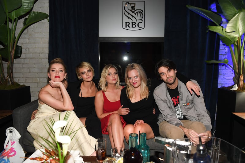 Amber Heard, Cara Delevingne, Ashley Benson, Elisabeth Moss and Alex Ross Perry attend RBC hosted "Her Smell" cocktail party at RBC House Toronto Film Festival on September 9, 2018 in Toronto, Canada.