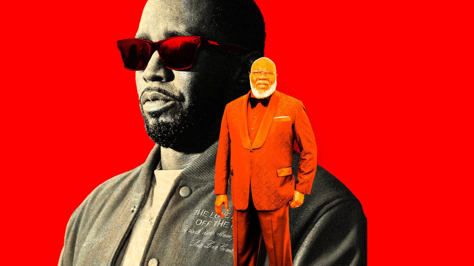 A photo illustration of Sean “Diddy” Combs and T.D. Jakes