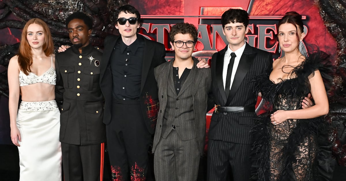 Sadie Sink, Caleb McLaughlin, Finn Wolfhard, Gaten Matarazzo, Noah Schnapp and Millie Bobby Brown