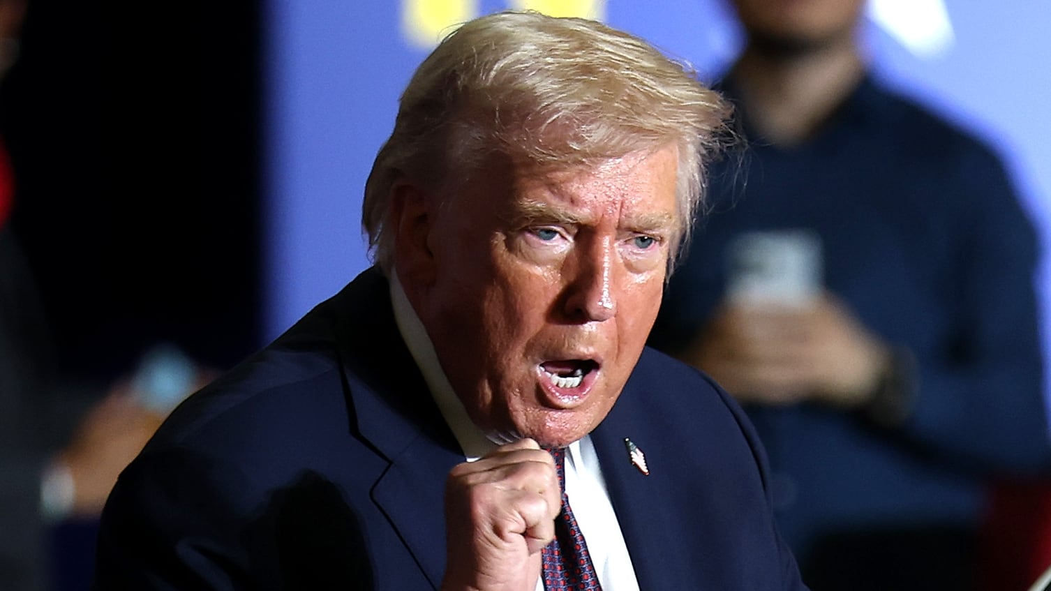 U.S. President Donald Trump dances on stage during a rally at the Rocky Mount Event Center on December 19, 2025 in Rocky Mount, North Carolina.