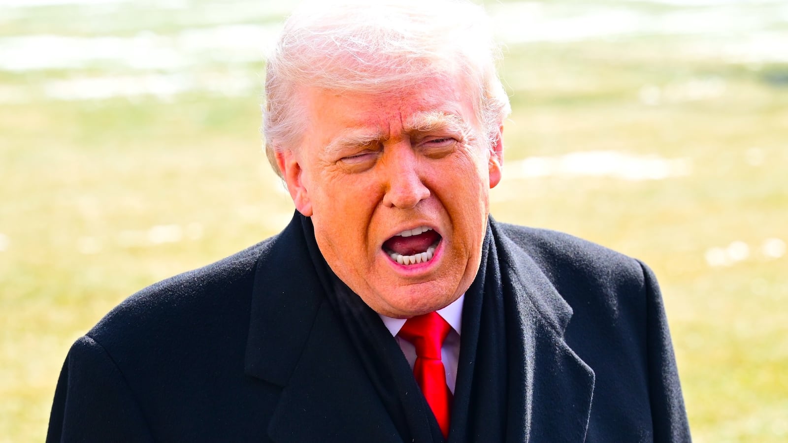 President Donald Trump speaks to reporters before departing the White House in Washington, United States, on January 27, 2026.