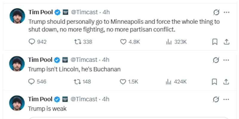 Pool has likened Trump to America's pre-Civil War president.