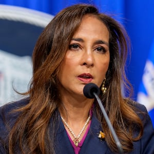 Assistant Attorney General for Civil Rights Harmeet Dhillon speaks during a news conference at the Justice Department on September 29, 2025 in Washington, DC.