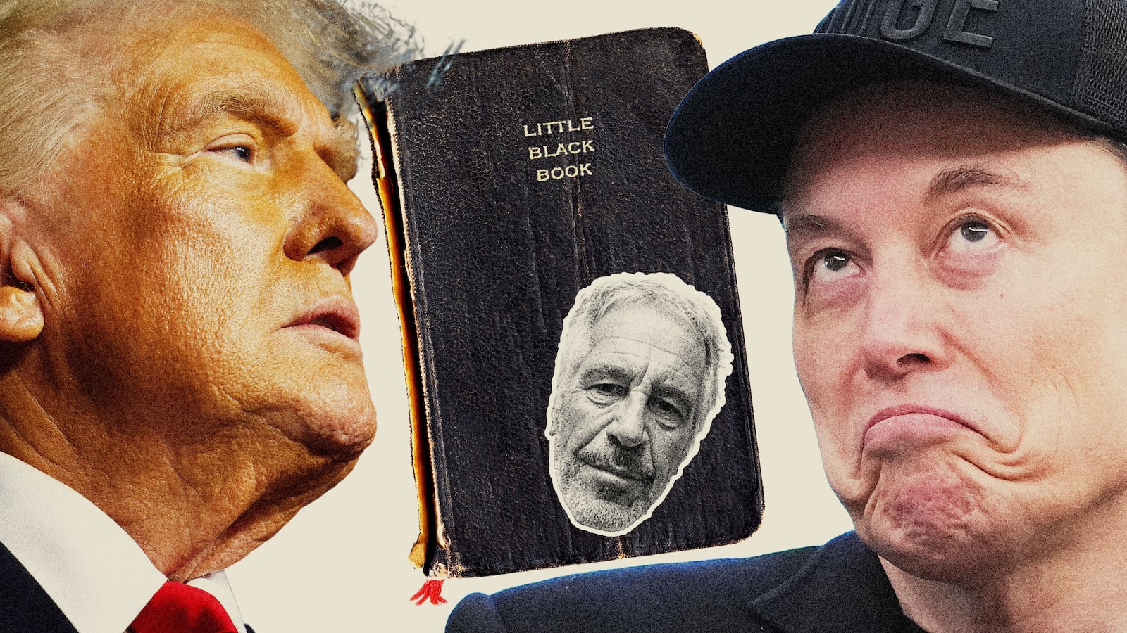 Donald Trump, Elon Musk, and a little black book with Jeffrey Epstein on it