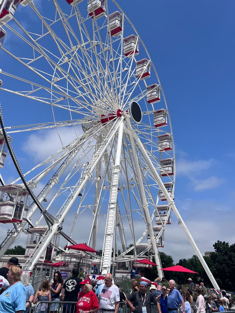 The Ferris Wheel, the main ride at the fair, remains the main attraction.