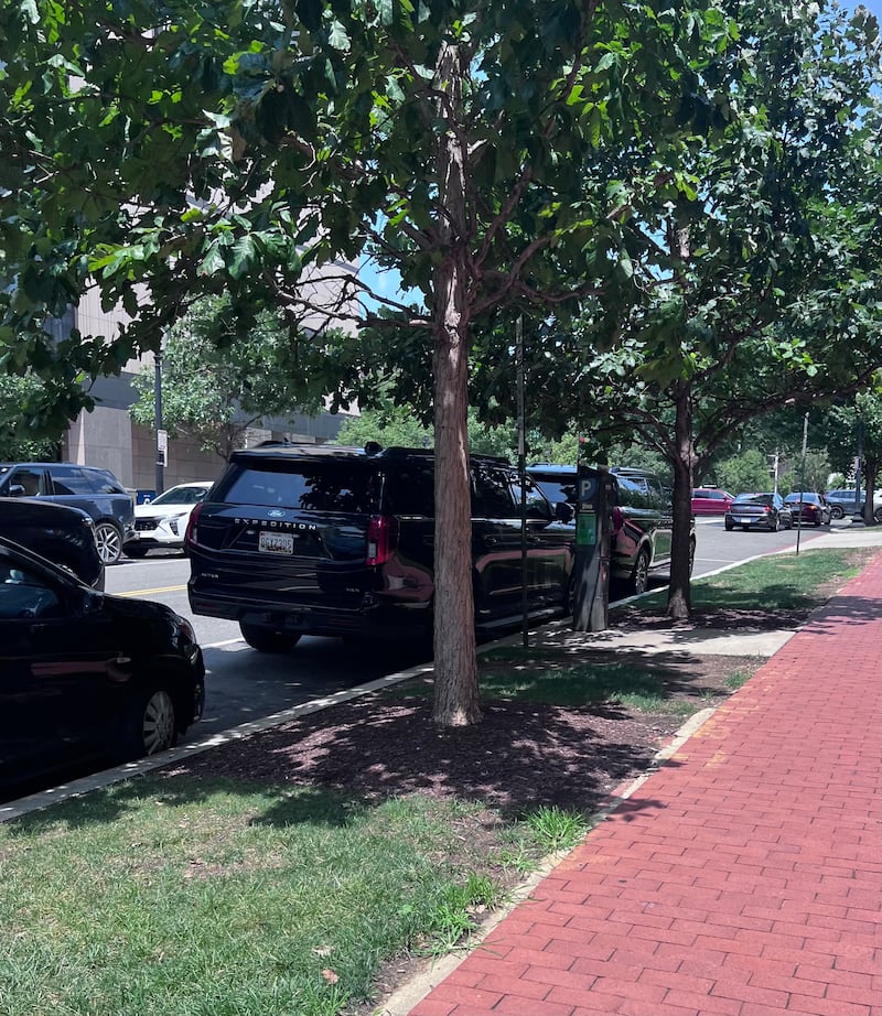 The Daily Beast has observed vehicles  in the same spot outside the hospital for days.