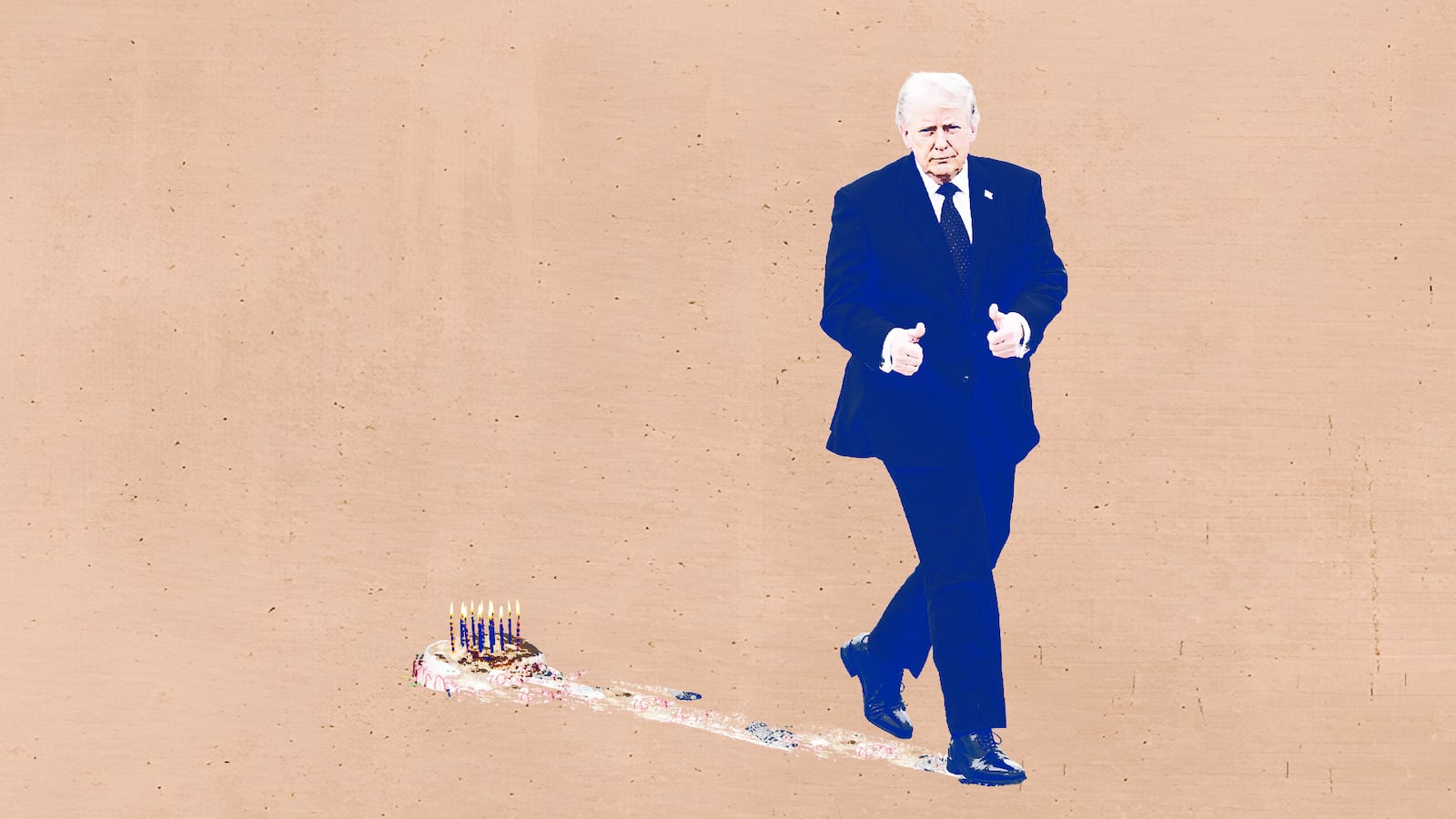 Trump ruins his birthday.