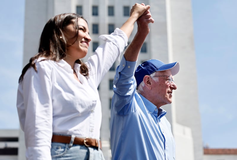 AOC and Bernie Sanders