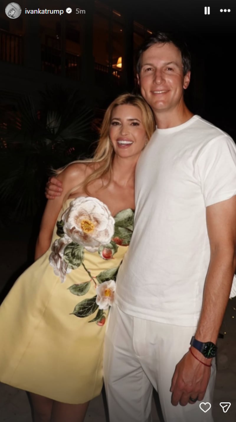 Ivanka Trump posts photos from brother Donald's wedding.