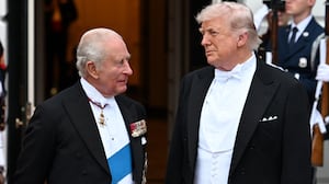 Queen Camilla, King Charles III, U.S. President Donald Trump, and First Lady Melania Trump
