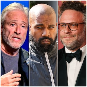 Jon Stewart, Kanye West, Seth Rogen