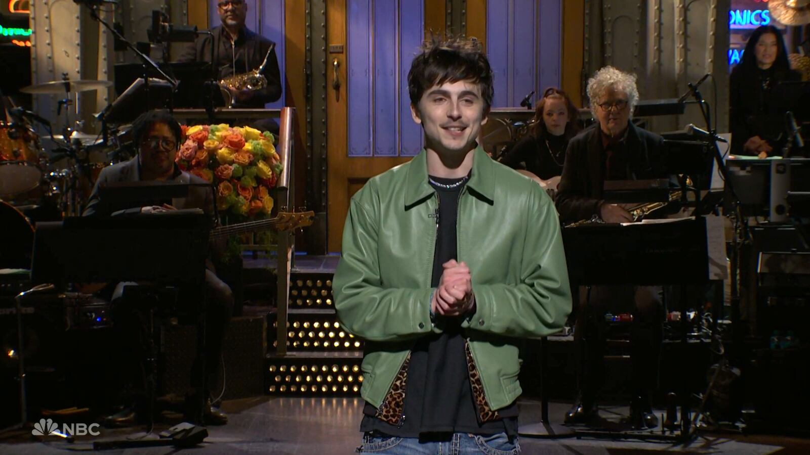 Chalamet giving his monologue