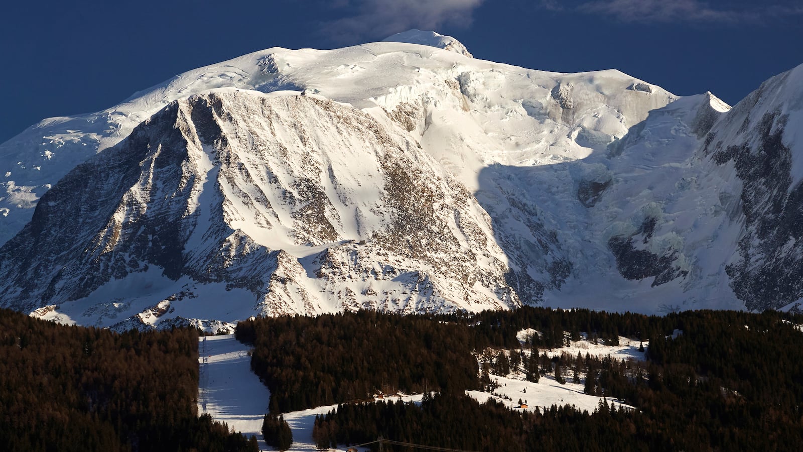 The Mont-Blanc mountain is pictured from Passy, France, February 8, 2020.