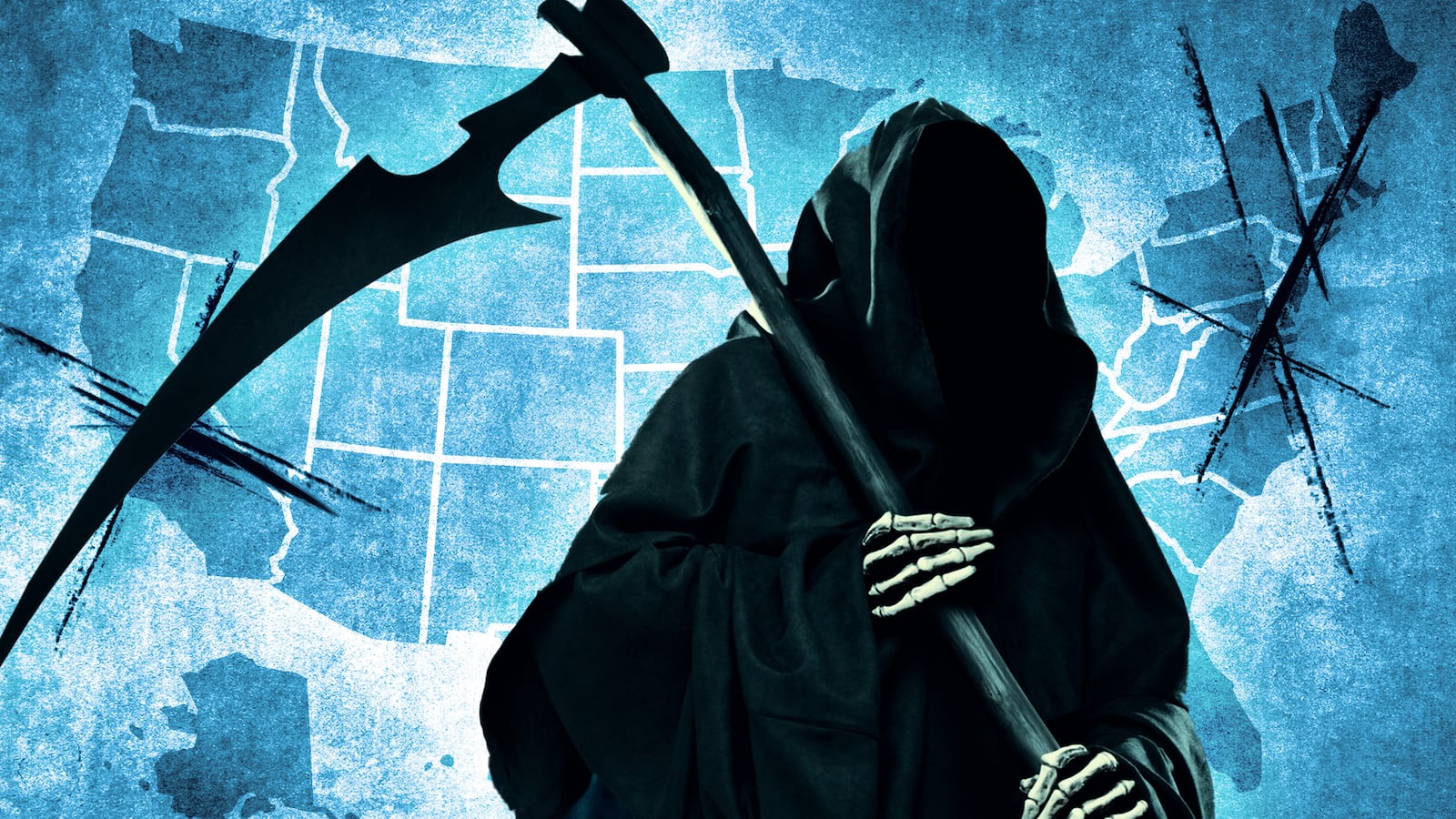 Trump's Grim Reaper slashes blue city budgets again.