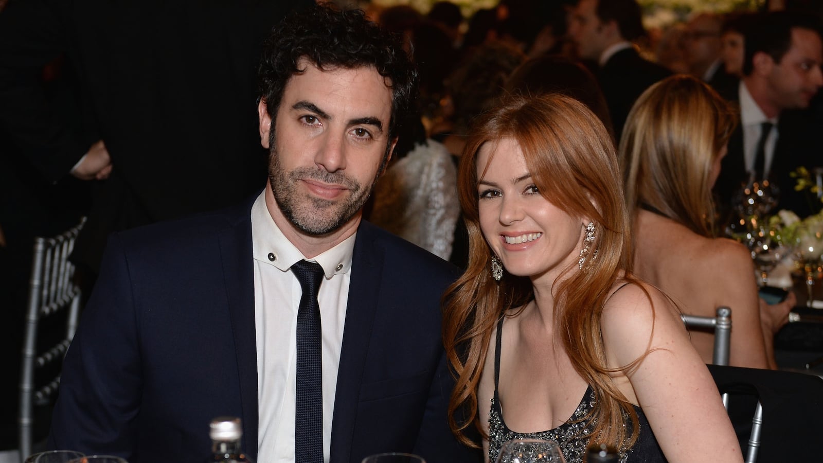 HOLLYWOOD, CA - JUNE 06: Actors Sacha Baron Cohen (L) and Isla Fisher attend 41st AFI Life Achievement Award Honoring Mel Brooks at Dolby Theatre on June 6, 2013 in Hollywood, California.