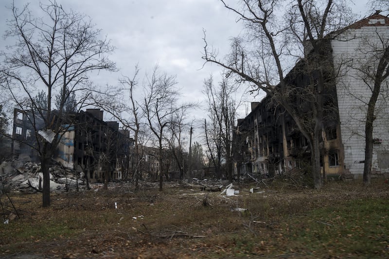 Destruction caused by Russian attacks on the town of Kostiantynivka, Ukraine, on October 18—Zelensky has called on Trump to provide Ukraine with long-range weapons as Russia’s strikes continue.