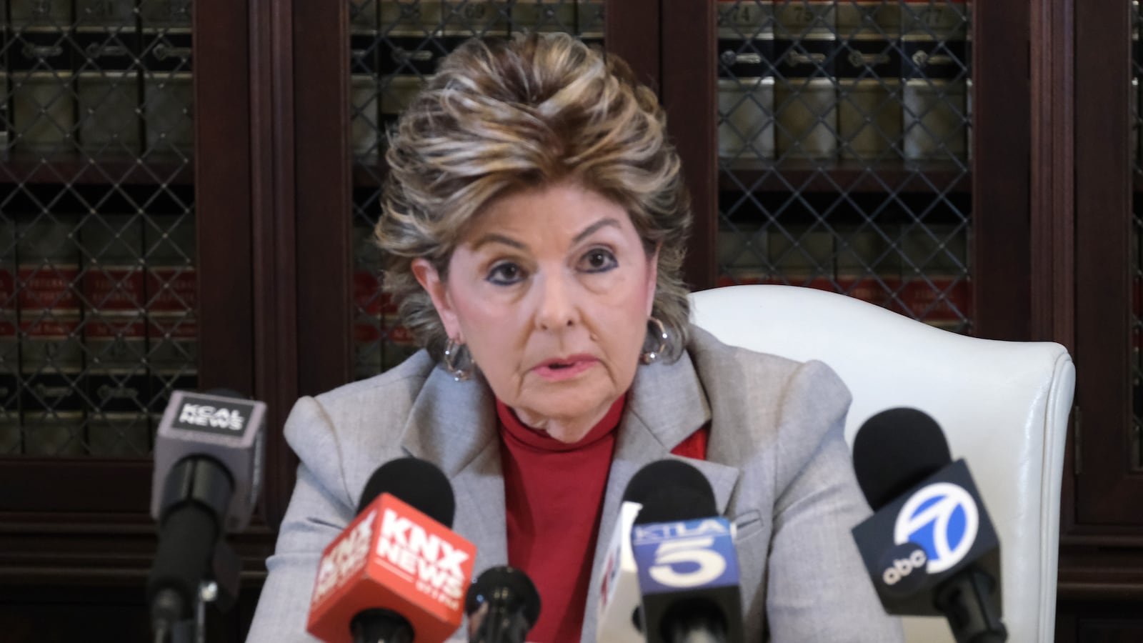 Attorney Gloria Allred attends Gloria Allred Hosts A Press Conference Regarding The Decision Not To Appeal Dismissal Of The Criminal Case Against Alec Baldwin on December 24, 2024 in Los Angeles, California.
