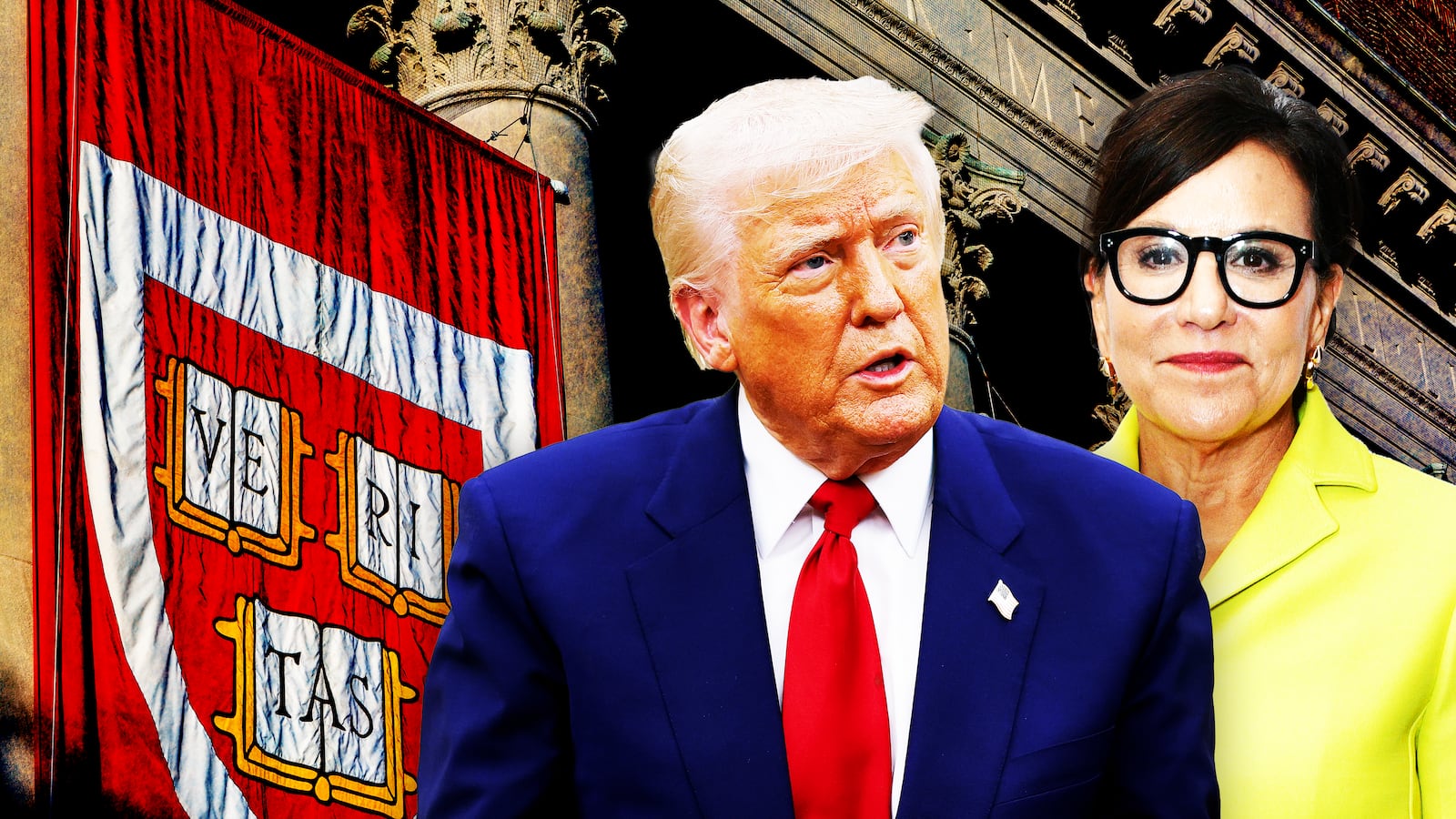 Donald Trump, Penny Pritzker photo illustration